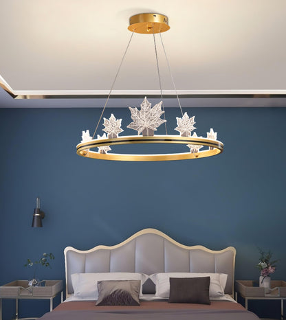 Ion Leaf Chandelier - Elegant Design with Adjustable Brightness & Ener