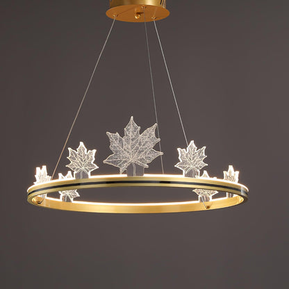 Ion Leaf Chandelier - Elegant Design with Adjustable Brightness & Ener