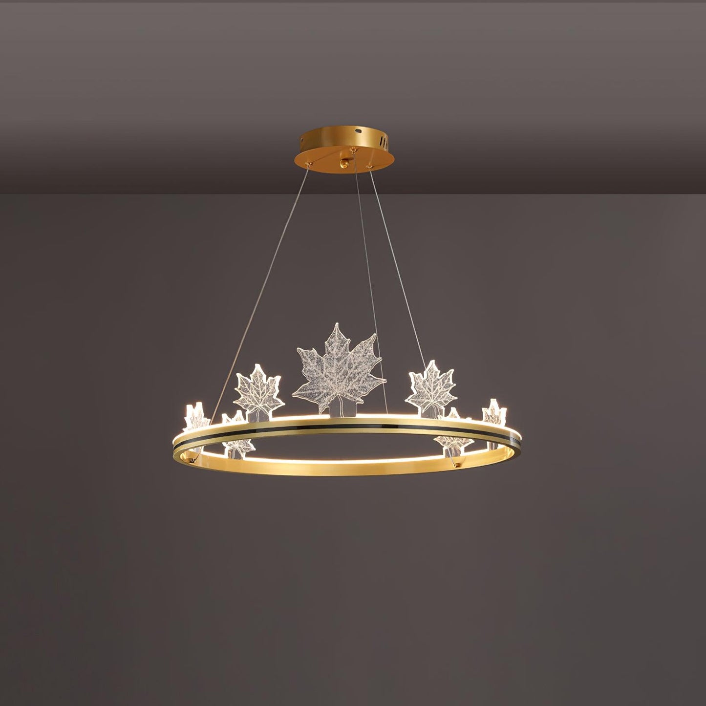 Ion Leaf Chandelier - Elegant Design with Adjustable Brightness & Ener