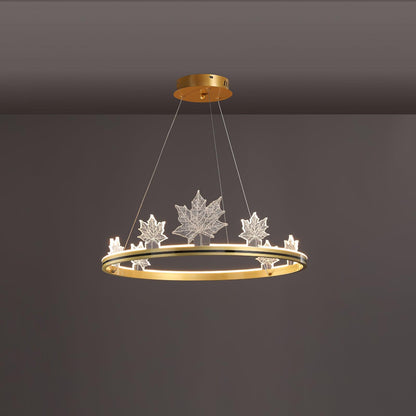 Ion Leaf Chandelier - Elegant Design with Adjustable Brightness & Ener