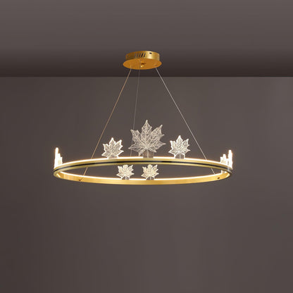Ion Leaf Chandelier - Elegant Design with Adjustable Brightness & Ener