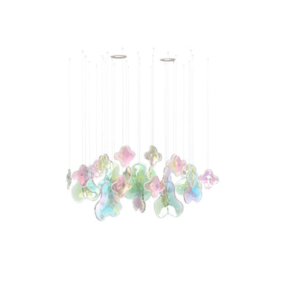 Iris Iridescent Blossom Chandelier - Elegant Design with Adjustable He