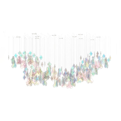 Iris Iridescent Blossom Chandelier - Elegant Design with Adjustable He