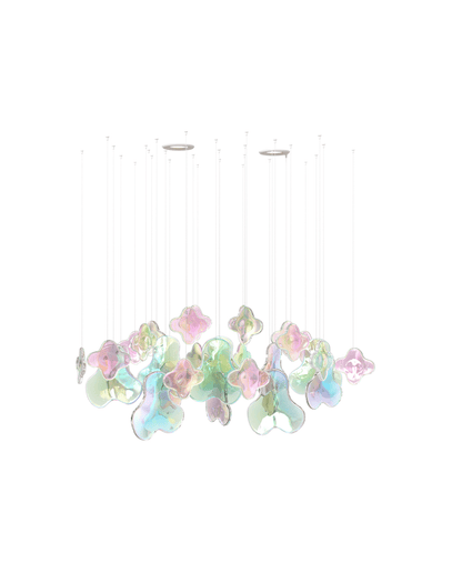 Iris Iridescent Blossom Chandelier - Elegant Design with Adjustable He
