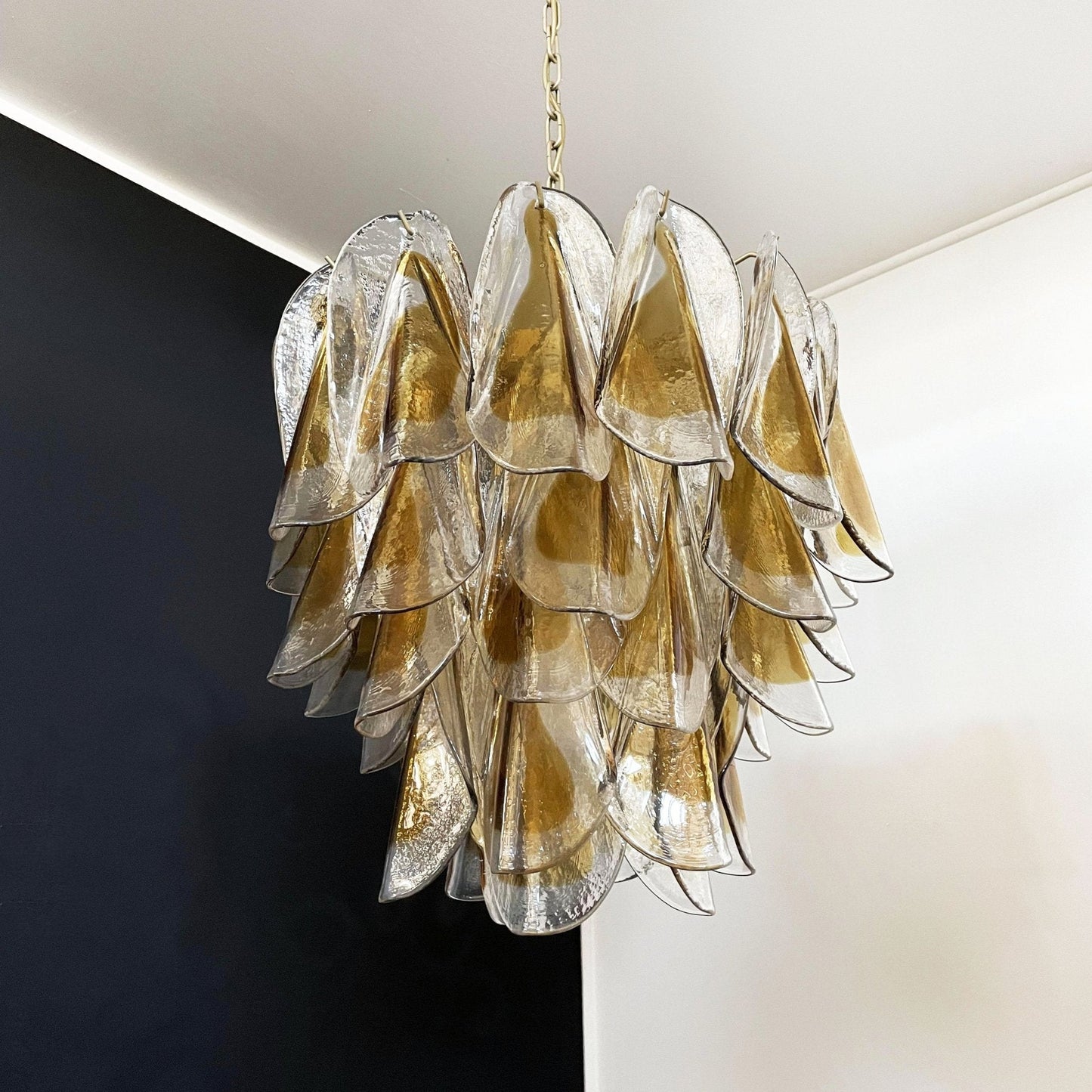 Isabella Glass Chandelier - Elegant Design with Adjustable Height & LE
