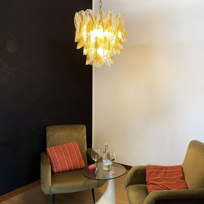 Isabella Glass Chandelier - Elegant Design with Adjustable Height & LE