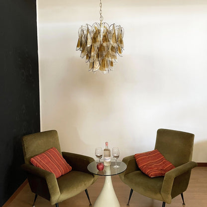 Isabella Glass Chandelier - Elegant Design with Adjustable Height & LE
