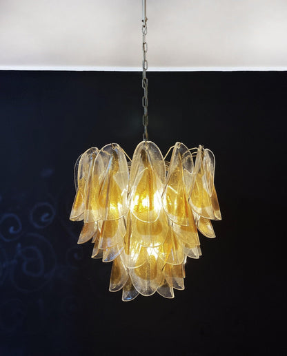 Isabella Glass Chandelier - Elegant Design with Adjustable Height & LE