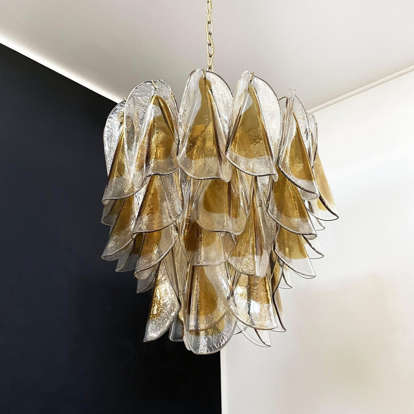 Isabella Glass Chandelier - Elegant Design with Adjustable Height & LE