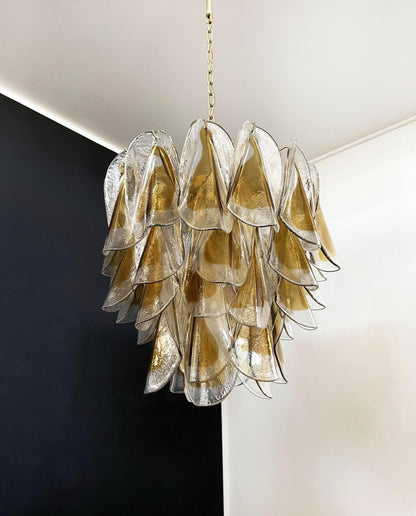 Isabella Glass Chandelier - Elegant Design with Adjustable Height & LE