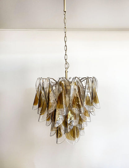 Isabella Glass Chandelier - Elegant Design with Adjustable Height & LE