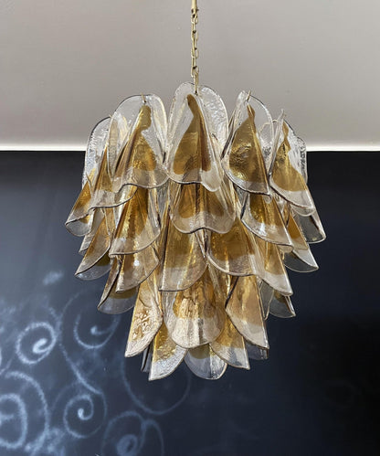 Isabella Glass Chandelier - Elegant Design with Adjustable Height & LE
