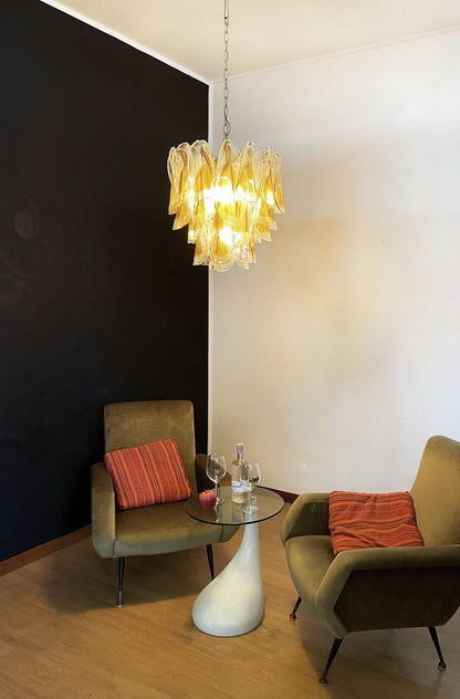 Isabella Glass Chandelier - Elegant Design with Adjustable Height & LE