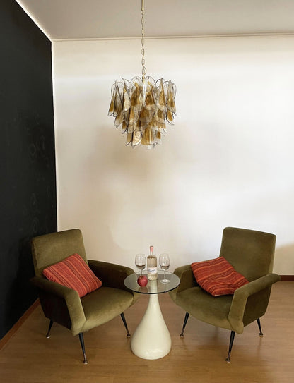 Isabella Glass Chandelier - Elegant Design with Adjustable Height & LE