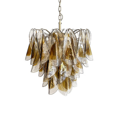 Isabella Glass Chandelier - Elegant Design with Adjustable Height & LE