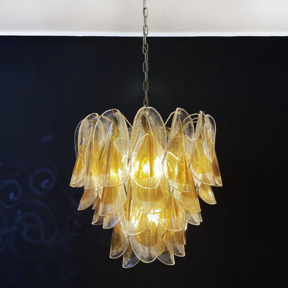 Isabella Glass Chandelier - Elegant Design with Adjustable Height & LE