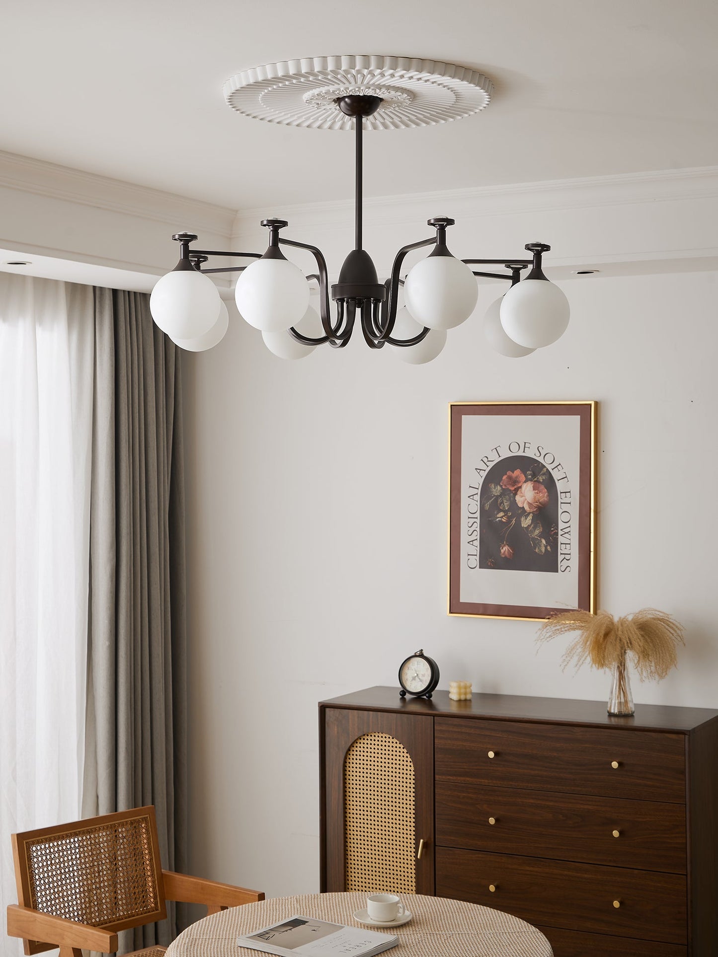 Isolde Chandelier - Elegant Lighting with Adjustable Brightness & Crys