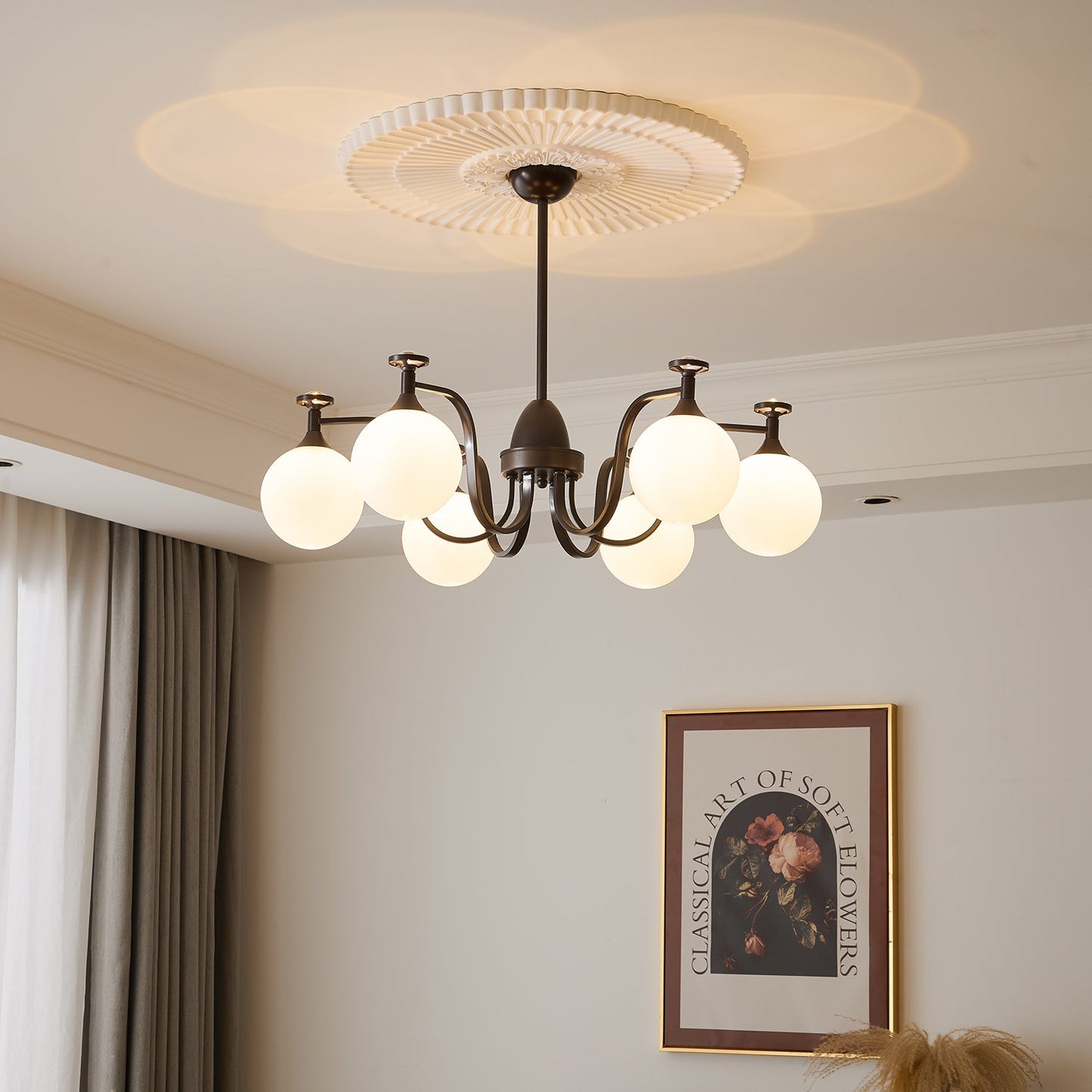 Isolde Chandelier - Elegant Lighting with Adjustable Brightness & Crys