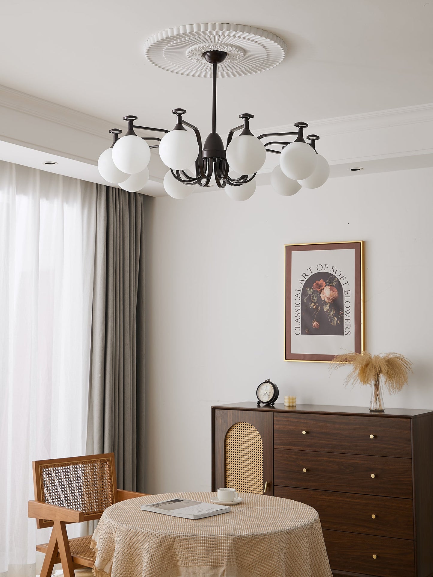 Isolde Chandelier - Elegant Lighting with Adjustable Brightness & Crys