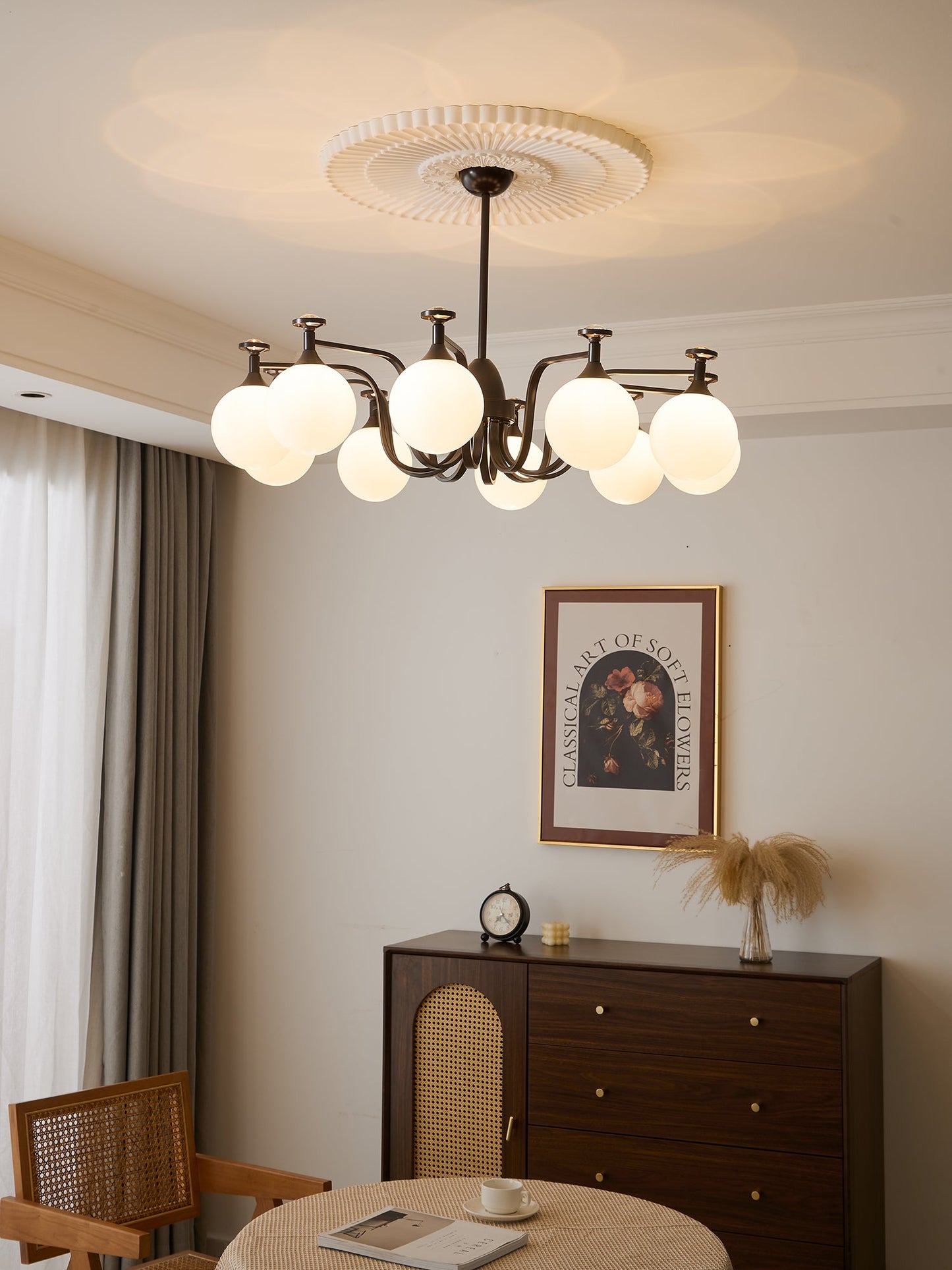 Isolde Chandelier - Elegant Lighting with Adjustable Brightness & Crys