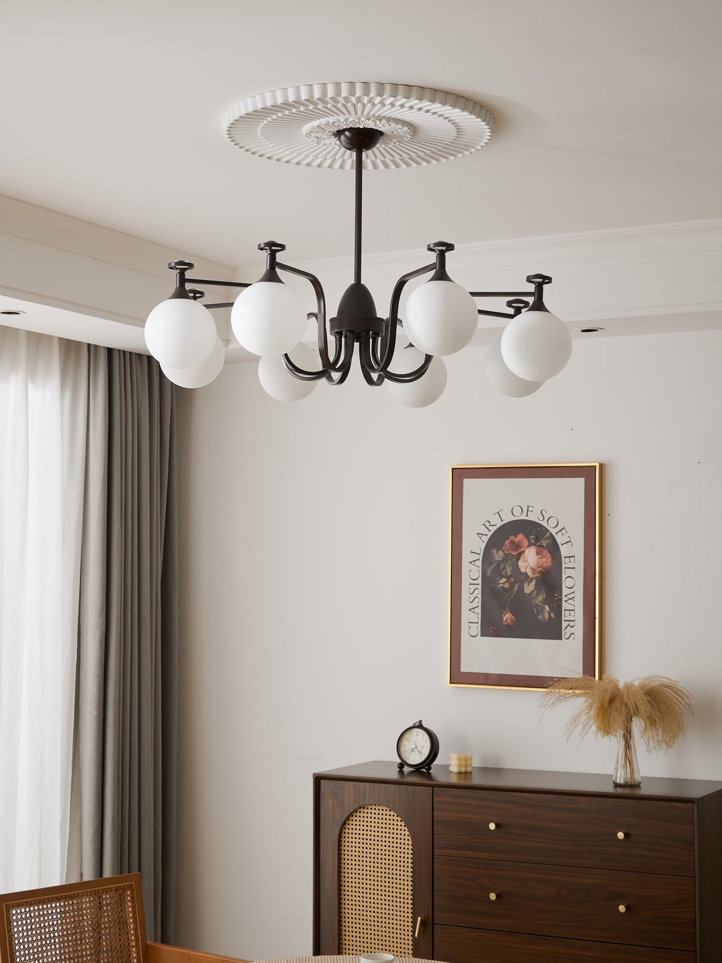 Isolde Chandelier - Elegant Lighting with Adjustable Brightness & Crys