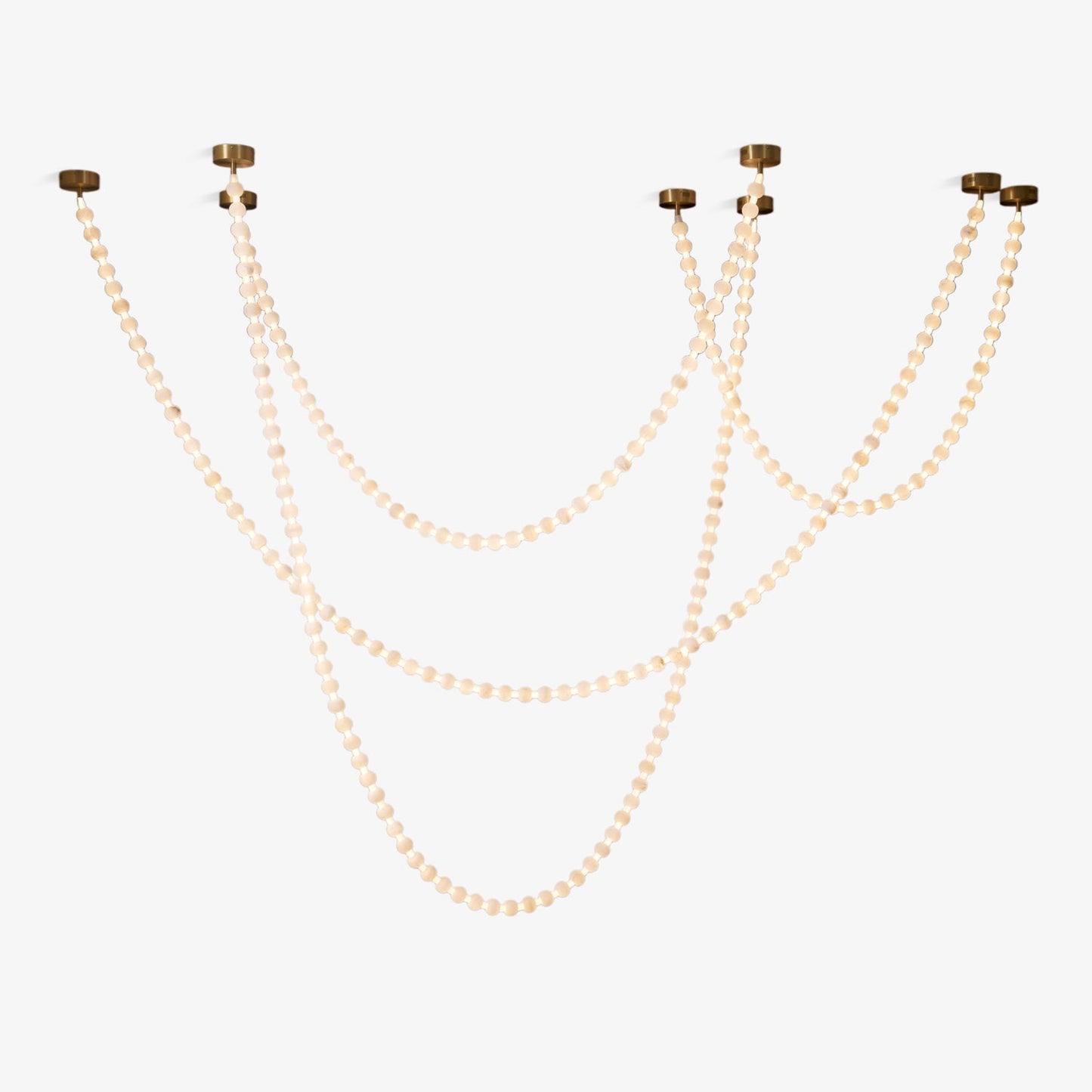 Elegant Alabaster Pearl Chandelier Necklace with Adjustable Length