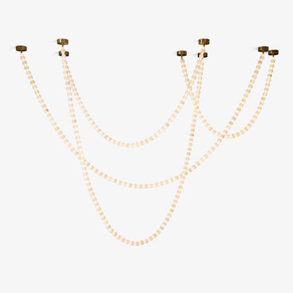 Elegant Alabaster Pearl Chandelier Necklace with Adjustable Length