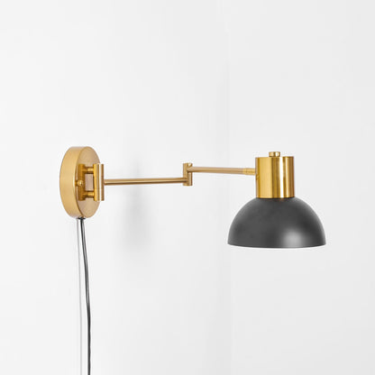 Adjustable Arm Wall Lamp with USB Charging and Dimmable LED Light