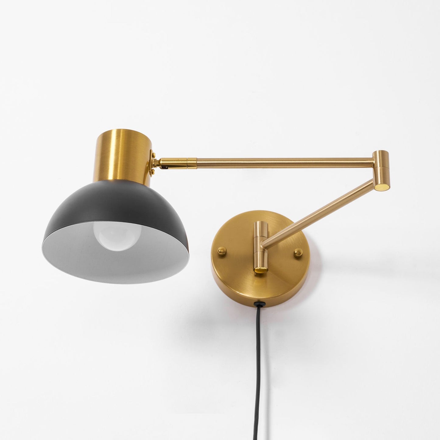 Adjustable Arm Wall Lamp with USB Charging and Dimmable LED Light