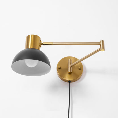 Adjustable Arm Wall Lamp with USB Charging and Dimmable LED Light