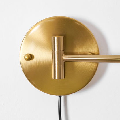 Adjustable Arm Wall Lamp with USB Charging and Dimmable LED Light