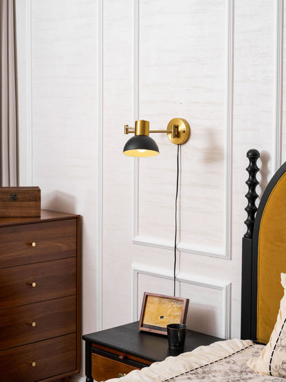 Adjustable Arm Wall Lamp with USB Charging and Dimmable LED Light