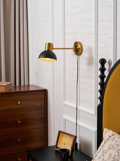Adjustable Arm Wall Lamp with USB Charging and Dimmable LED Light