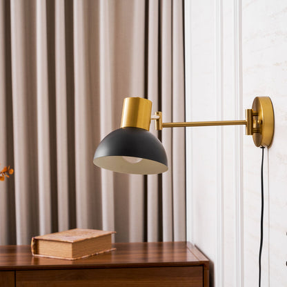 Adjustable Arm Wall Lamp with USB Charging and Dimmable LED Light