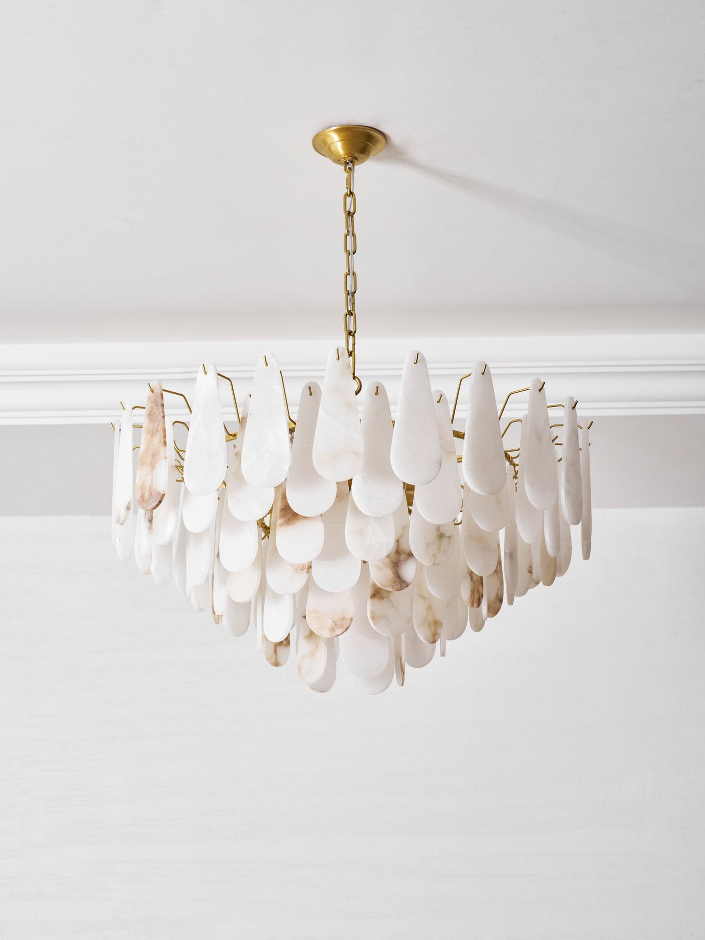 Leon Alabaster Chandelier - Elegant Design with Adjustable Height & LE