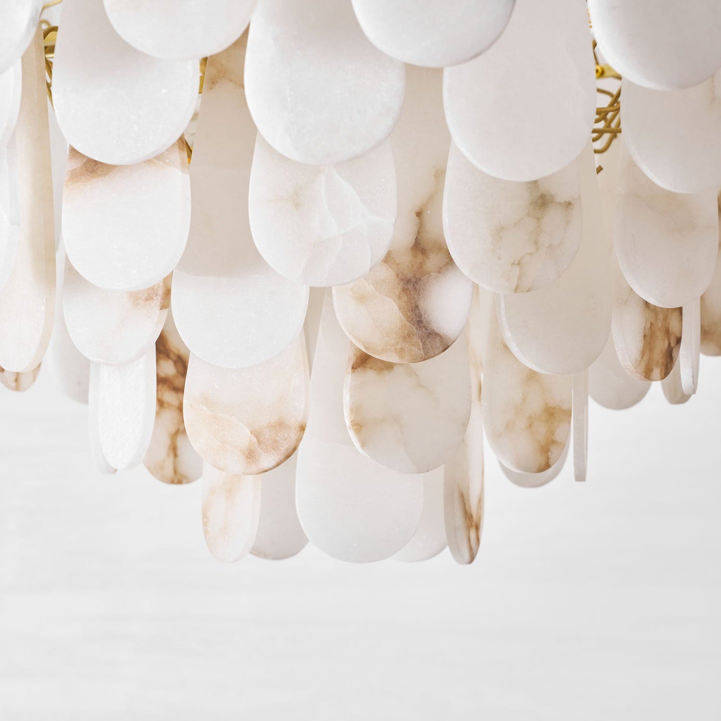 Leon Alabaster Chandelier - Elegant Design with Adjustable Height & LE