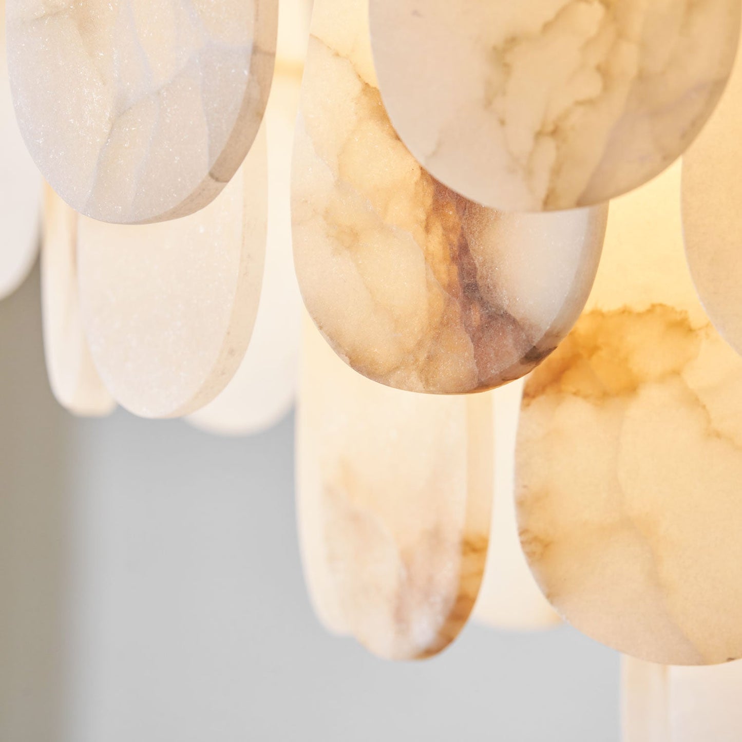 Leon Alabaster Chandelier - Elegant Design with Adjustable Height & LE