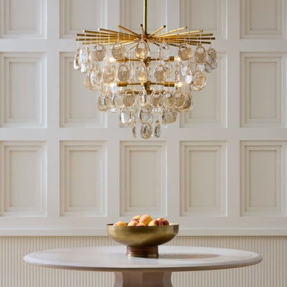 Jacqueline Chandelier - Elegant Crystal Design with Adjustable Height
