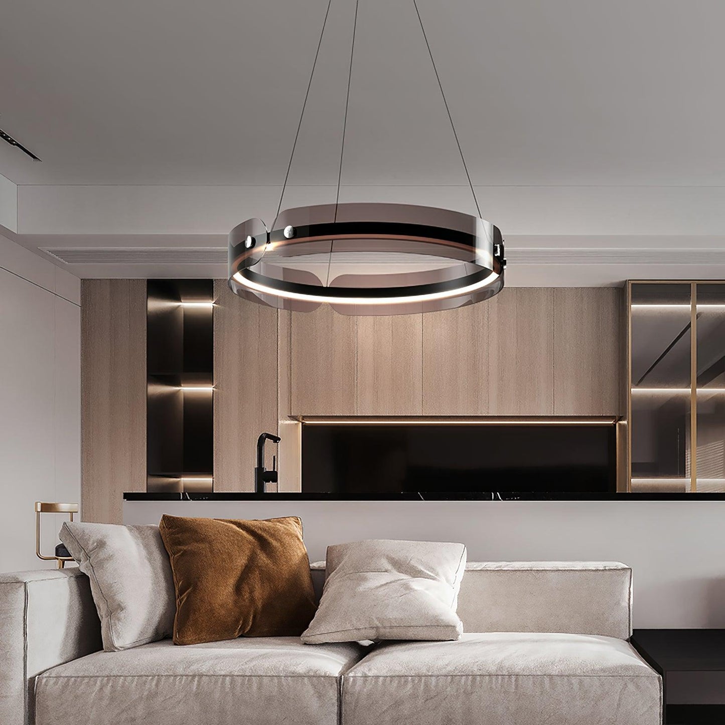Modern LED Chandelier with Dimmable Brightness and Energy Efficiency