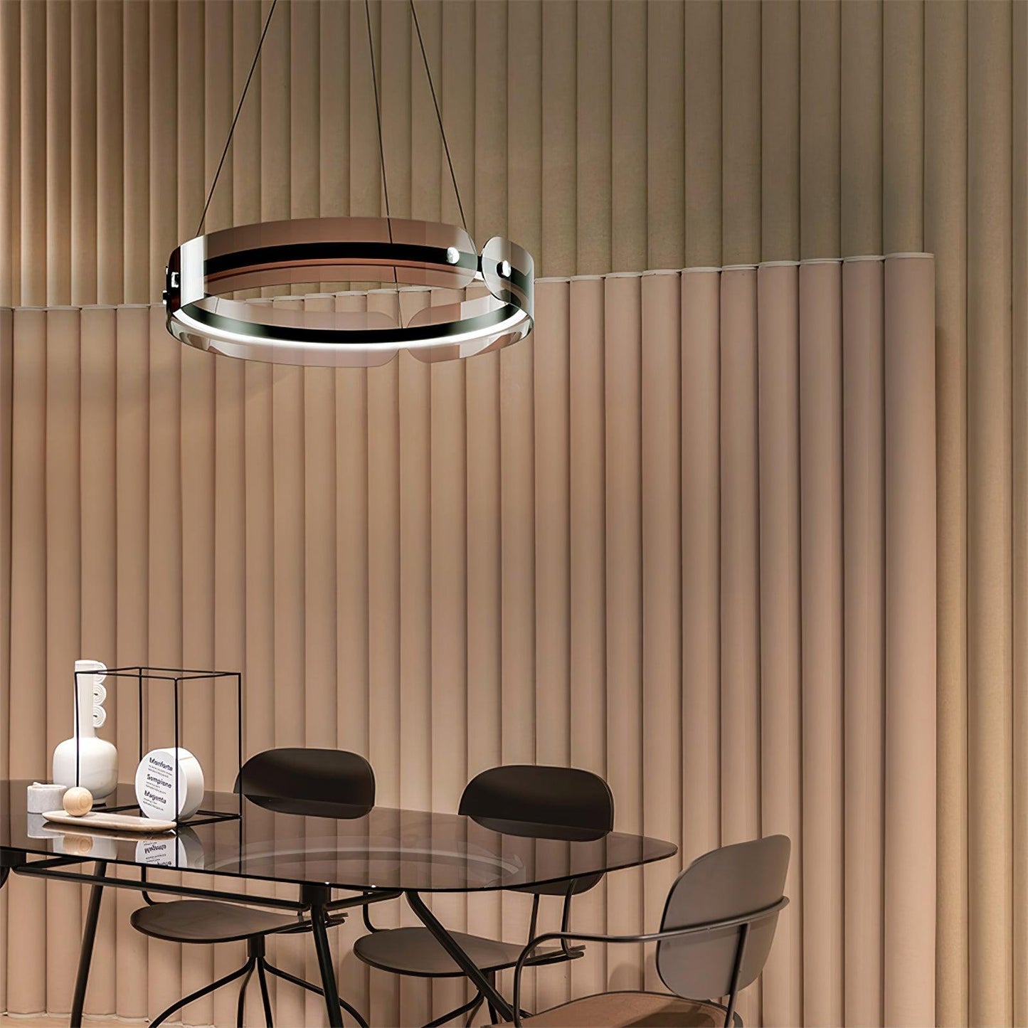 Modern LED Chandelier with Dimmable Brightness and Energy Efficiency