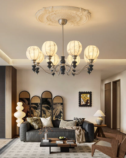 Juliette Chandelier - Elegant Lighting with Adjustable Arms and Crysta