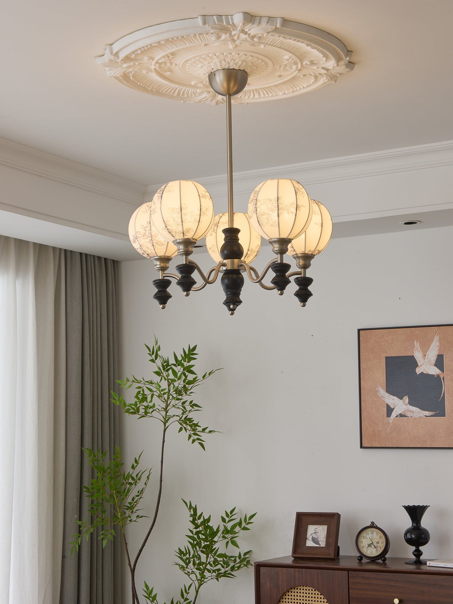 Juliette Chandelier - Elegant Lighting with Adjustable Arms and Crysta