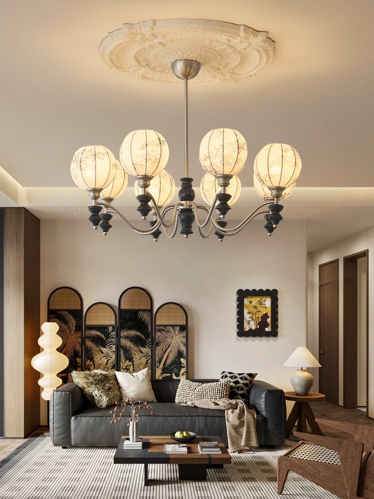 Juliette Chandelier - Elegant Lighting with Adjustable Arms and Crysta