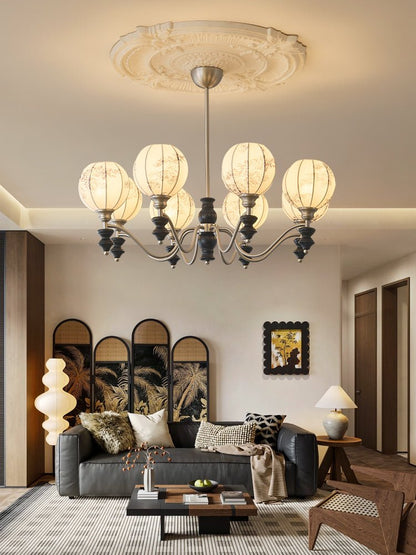 Juliette Chandelier - Elegant Lighting with Adjustable Arms and Crysta