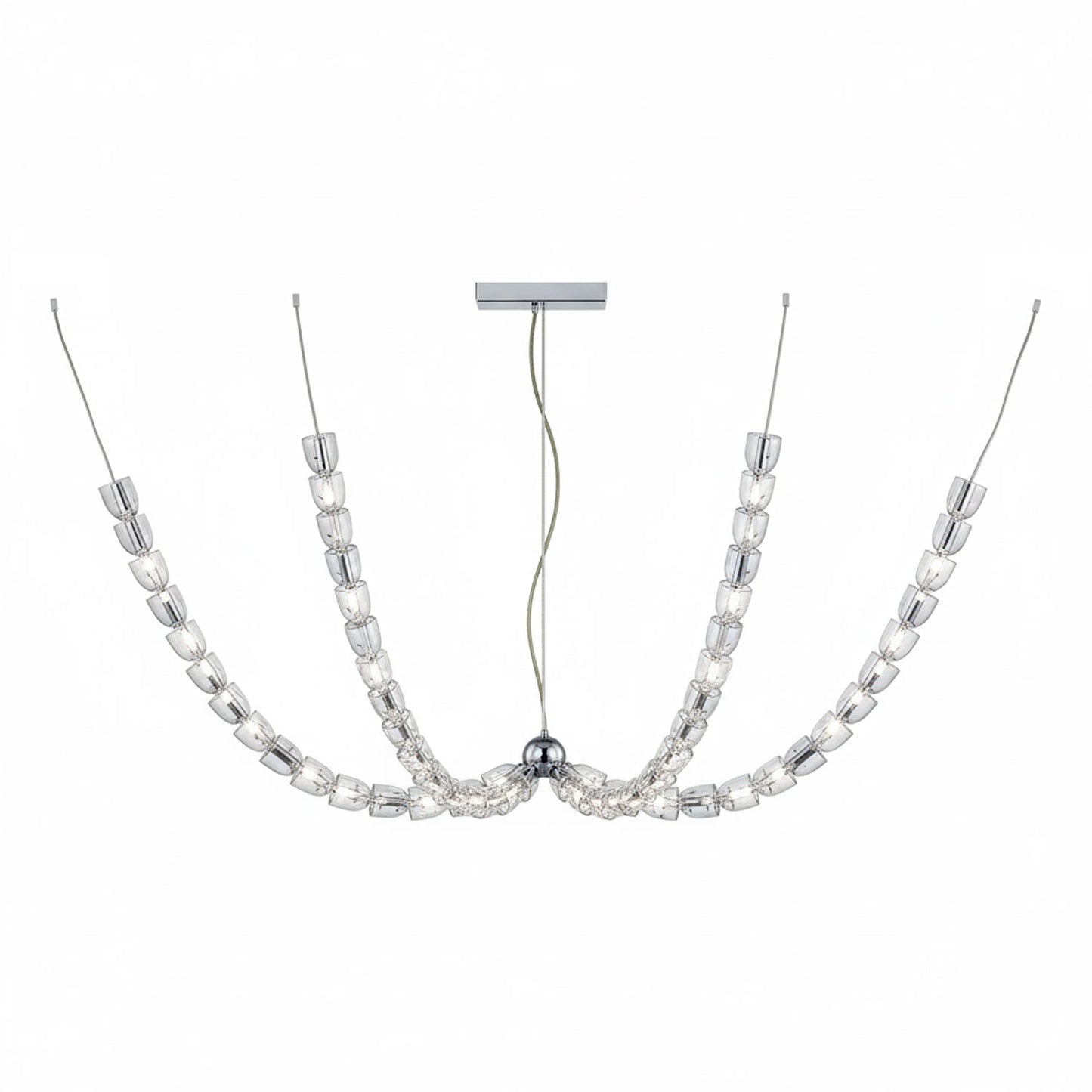 Gabriel Chrome Chandelier - Elegant Design with Adjustable Height & LE