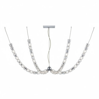 Gabriel Chrome Chandelier - Elegant Design with Adjustable Height & LE