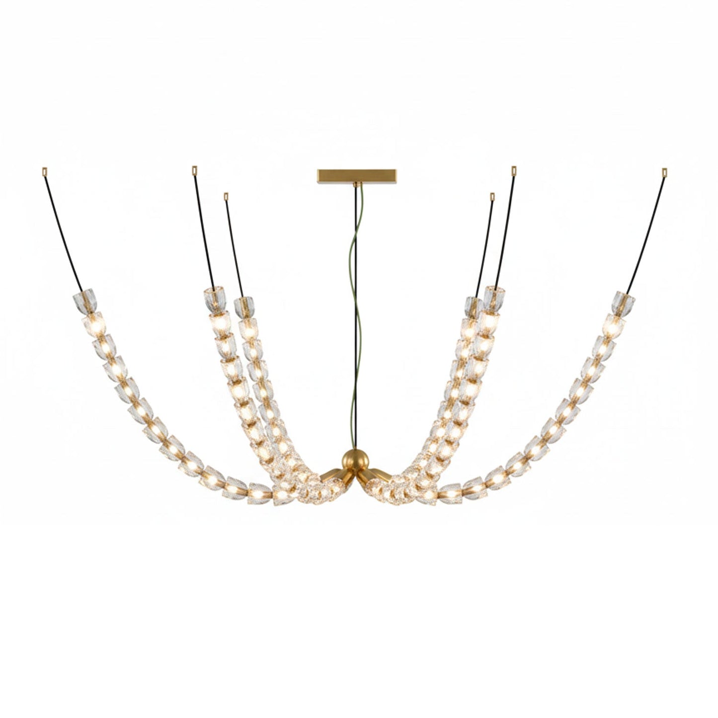 Gabriel Gold Chandelier - Elegant Design with Adjustable Brightness
