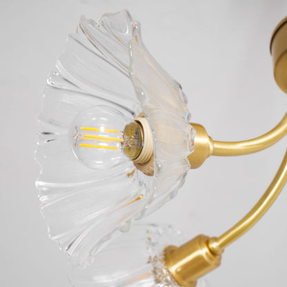 Kalin Flower Glass Chandelier - Elegant Design, Adjustable Height