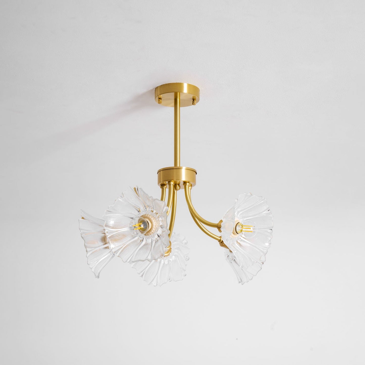Kalin Flower Glass Chandelier - Elegant Design, Adjustable Height