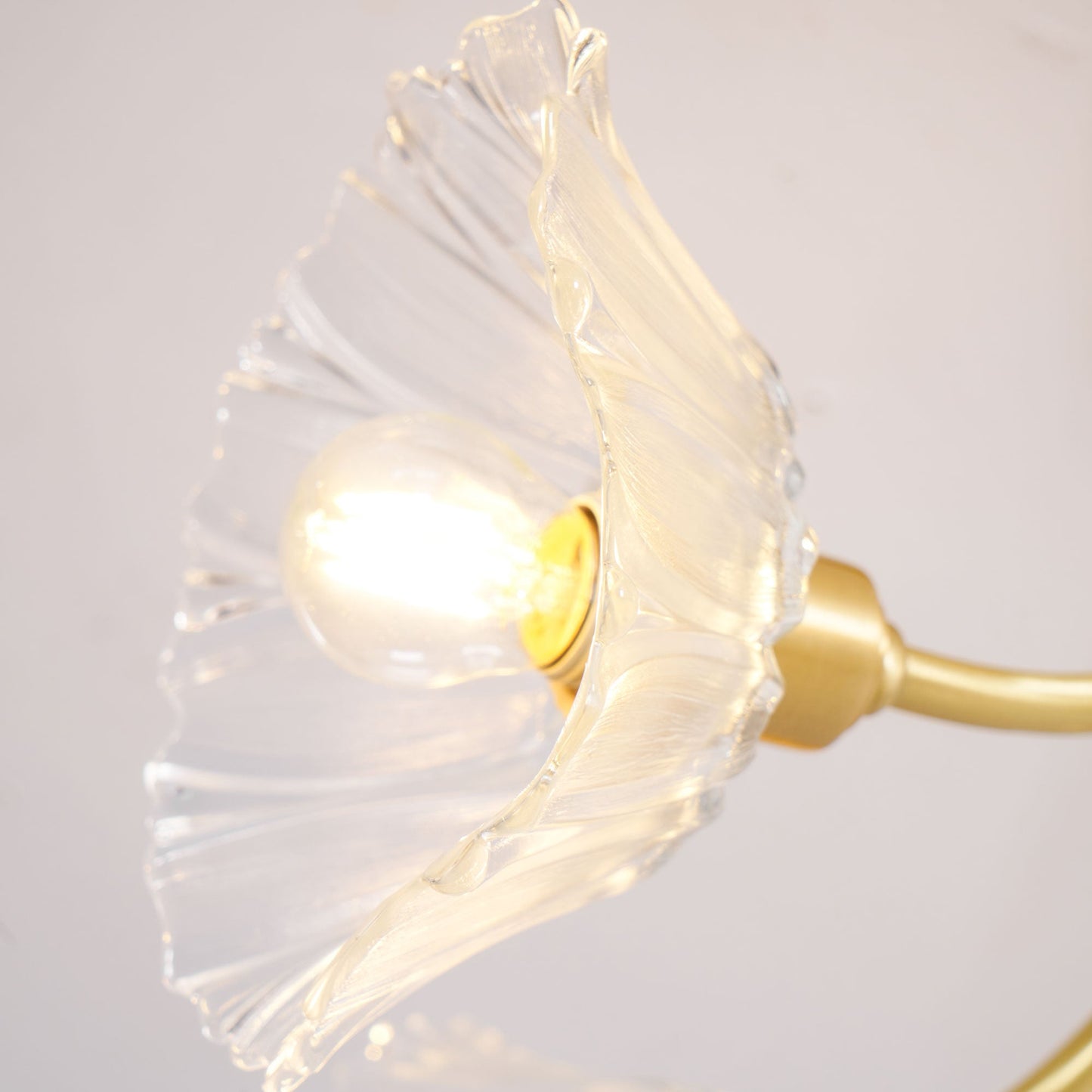 Kalin Flower Glass Chandelier - Elegant Design, Adjustable Height